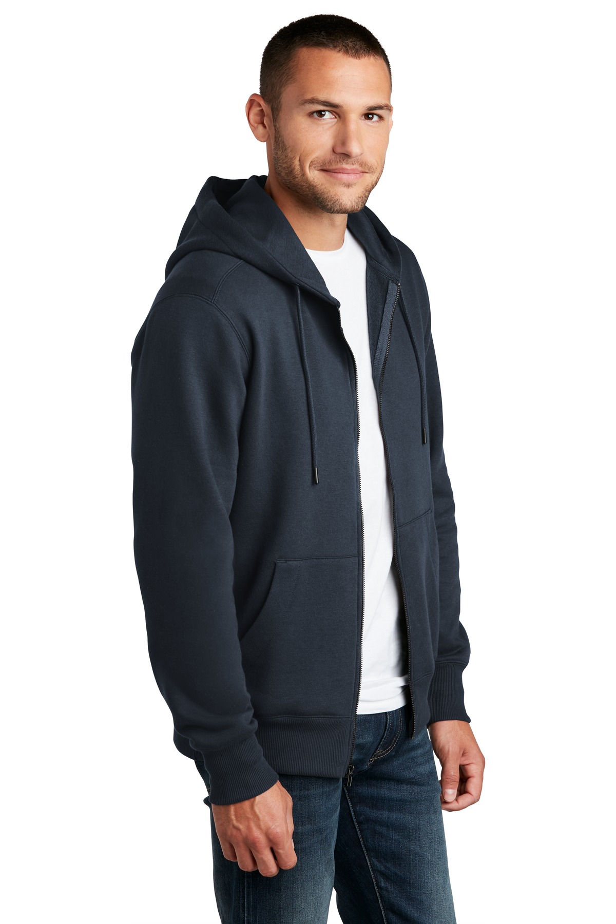 District® Perfect Weight Fleece Full-Zip Hoodie 34