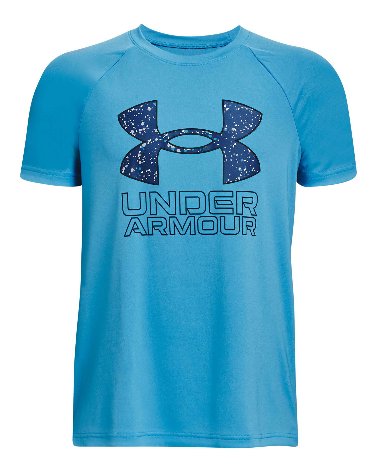 UA Tech Hybrid Print Fill Boys' Short Sleeve 39