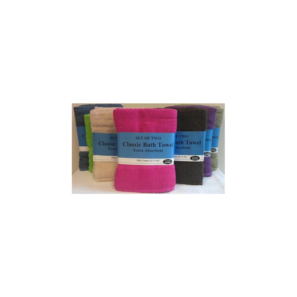 Terry Bath Towels - Assorted 27" x 52" 2