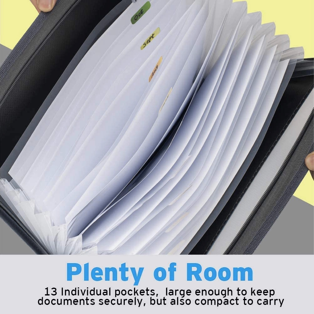 13 Pocket Expanding File Folder With Sticky Labels 3