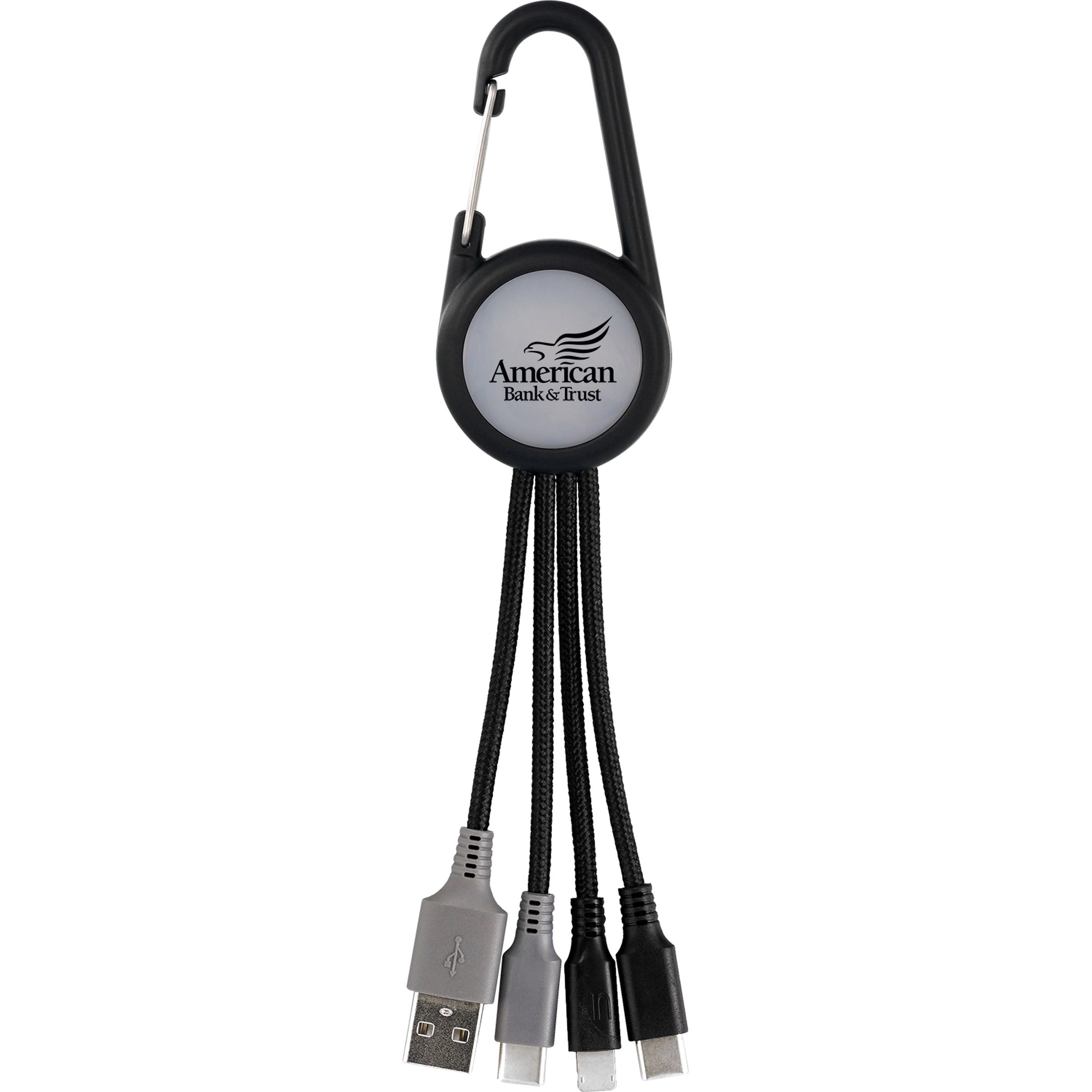 Light Up 3-in-1 Carabiner Duo Charging Cable 2