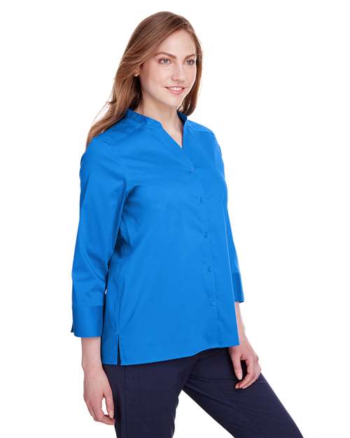 Women's Crown Collection® Stretch Broadcloth Three-Quarter Sleeve Blouse - DG560W 32