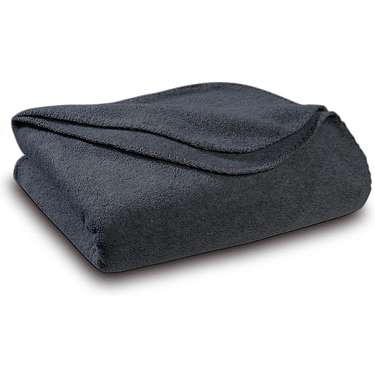 Charcoal Gray Polar Fleece Throw Blanket 1
