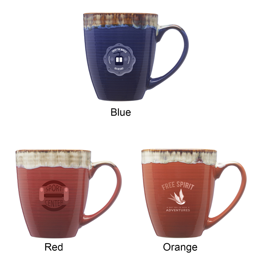 17 oz. Water Color Drip Ceramic Personalized Mug 7