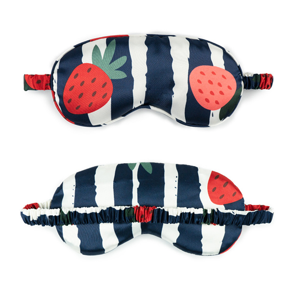 Patterned Imitation Silk Travel Sleep Eye Mask 5