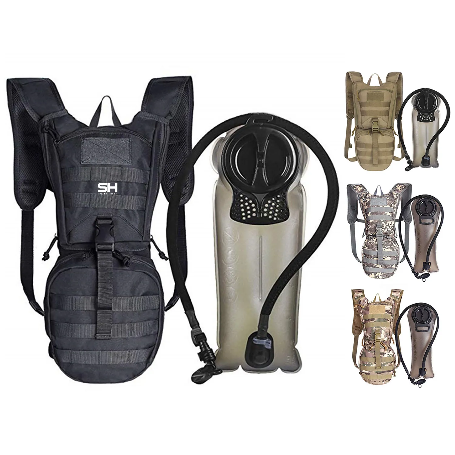 Outdoor Tactical Hydration Backpack With 3L Water Bladder 7
