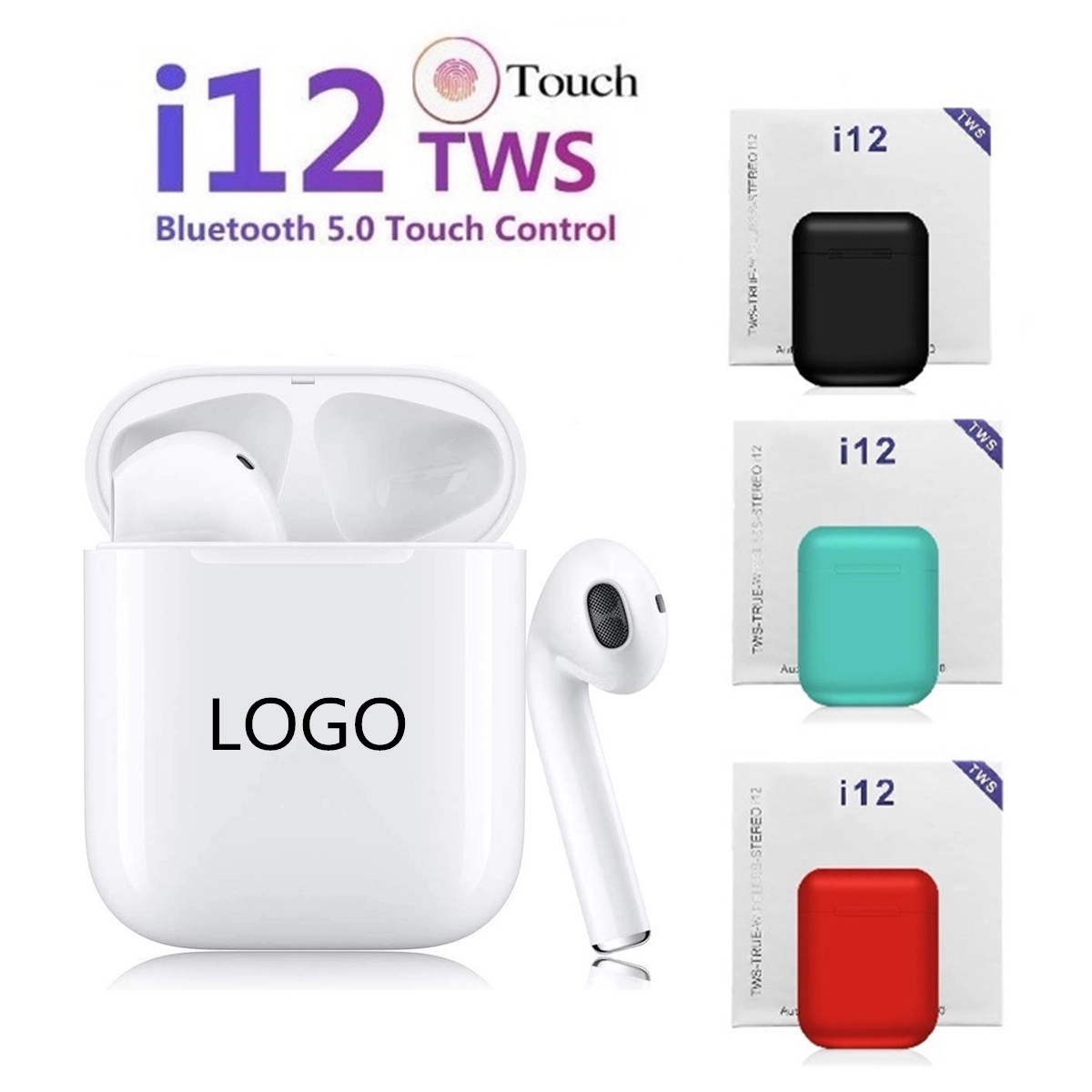i12 TWS Bluetooth Earbuds Touch 1