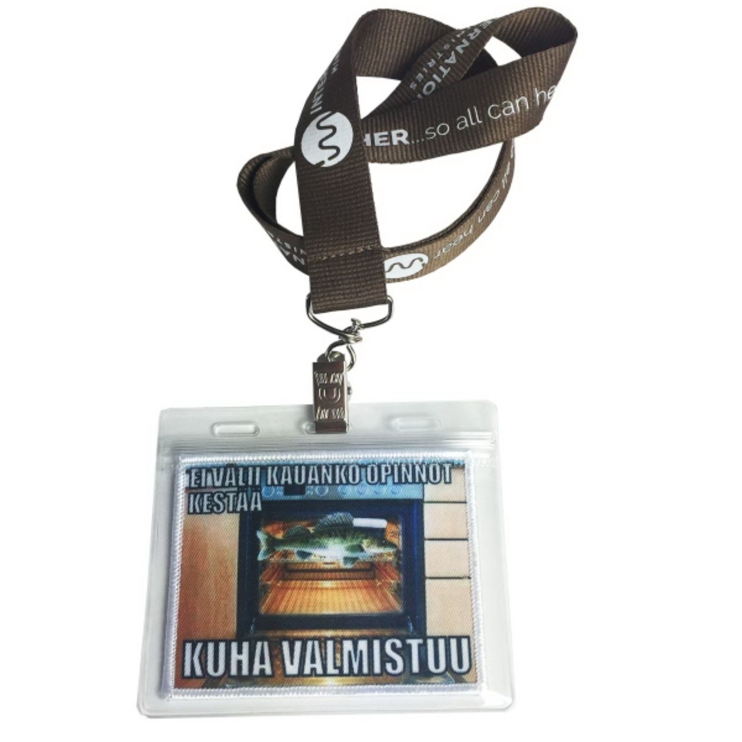 Lanyard w/ Badge holder combo Clear Vinyl 1