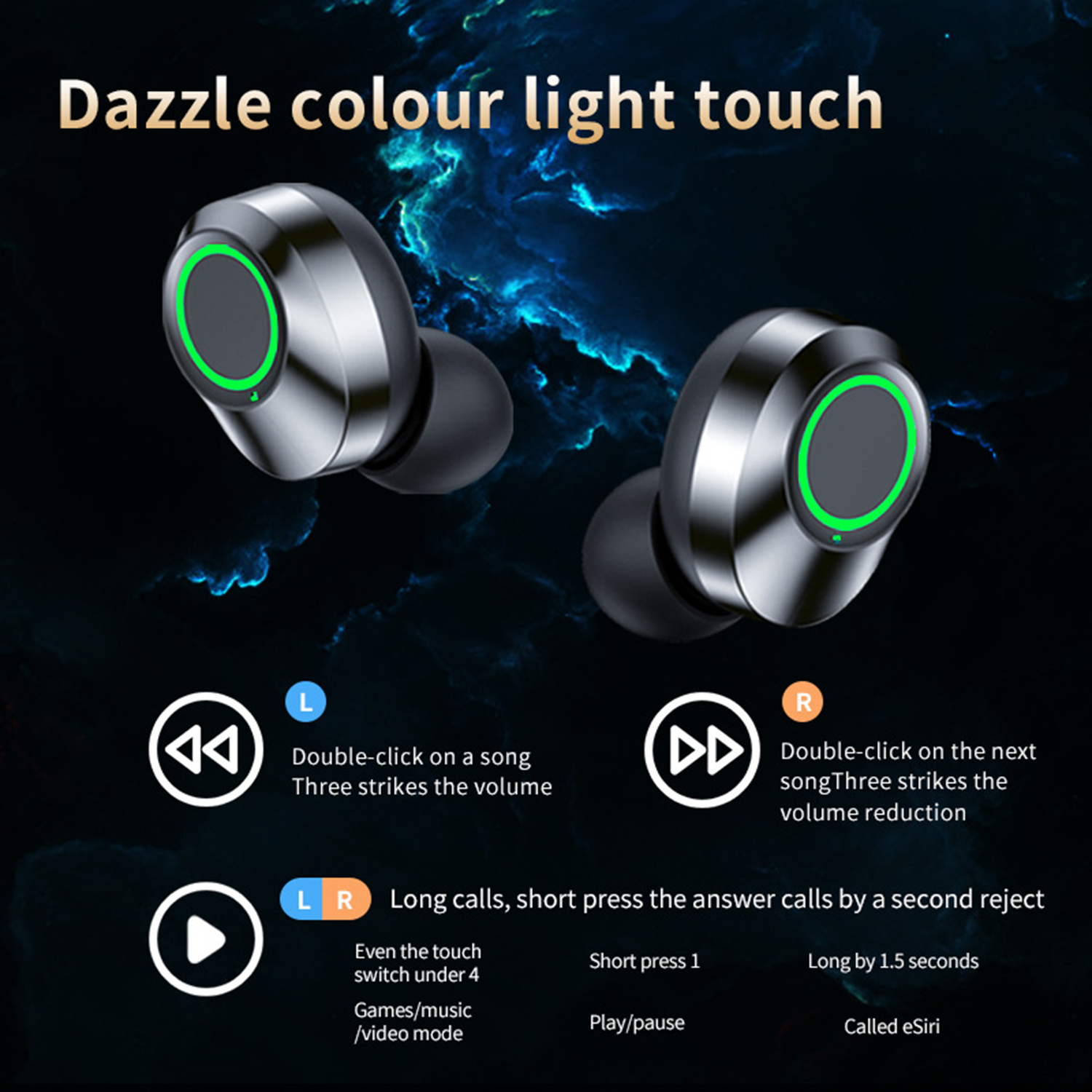 Triple-Display Smart Wireless Earbuds 3