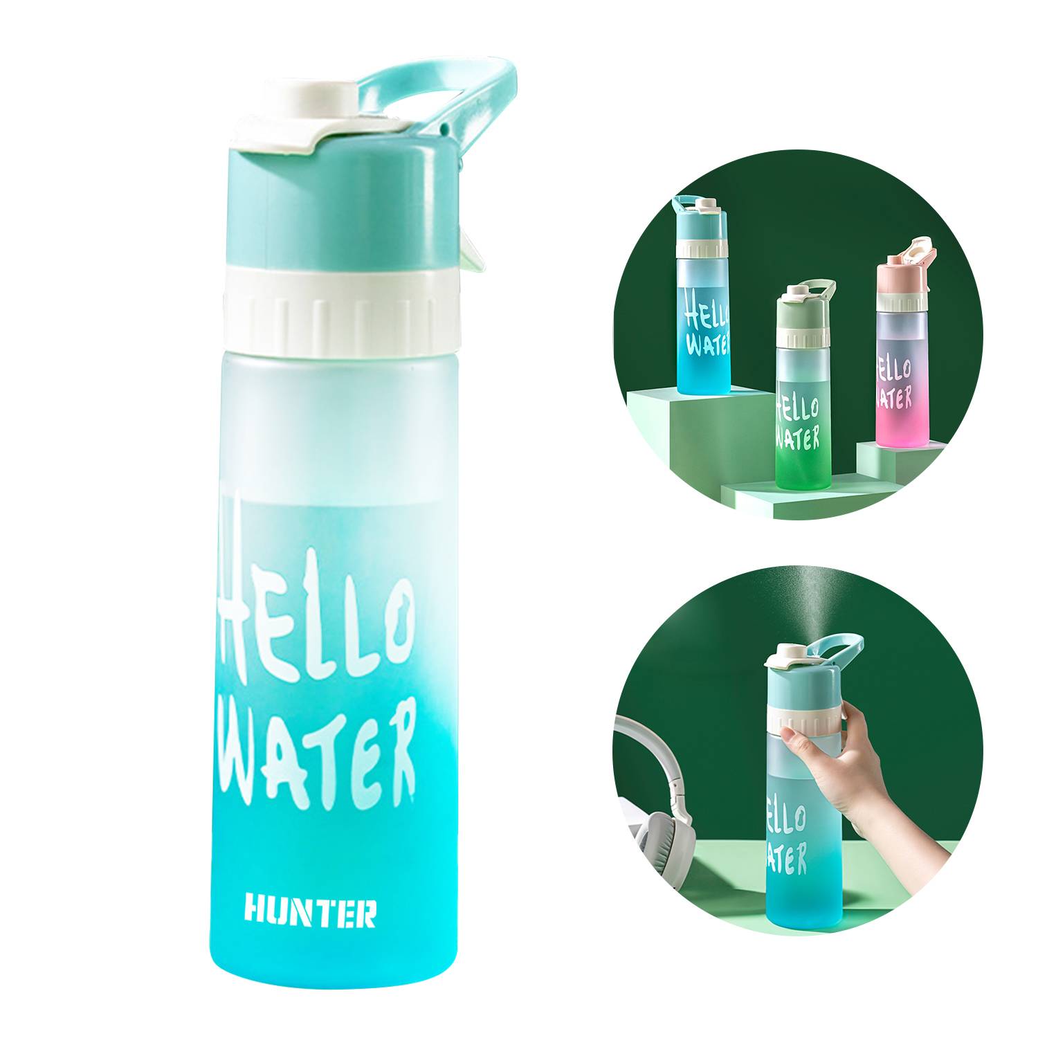 23oz Cooling portable spray plastic water cup