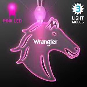Acrylic Horse Head Shape Necklace with LED 10