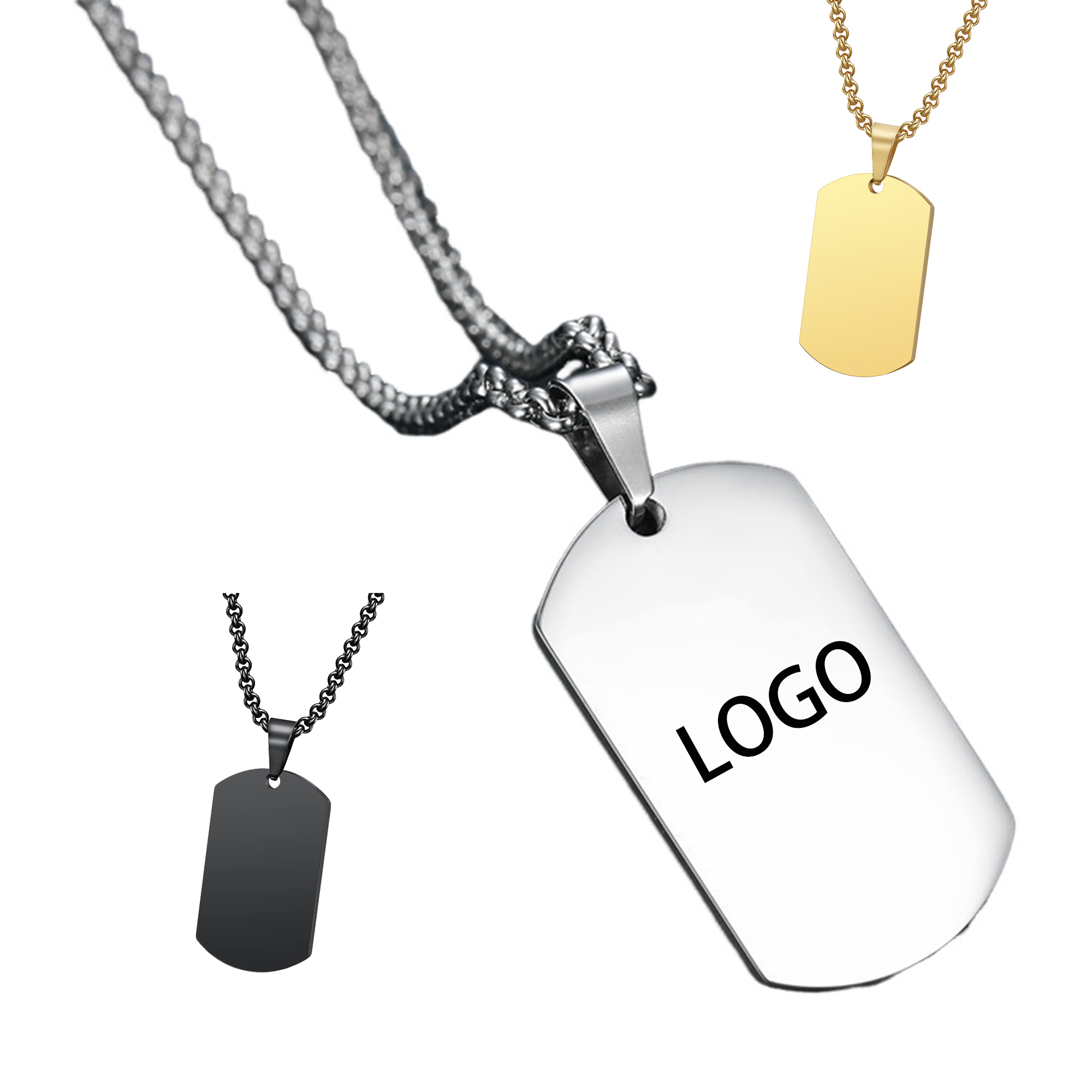Stainless Steel Personalized Military Tag Necklace 3
