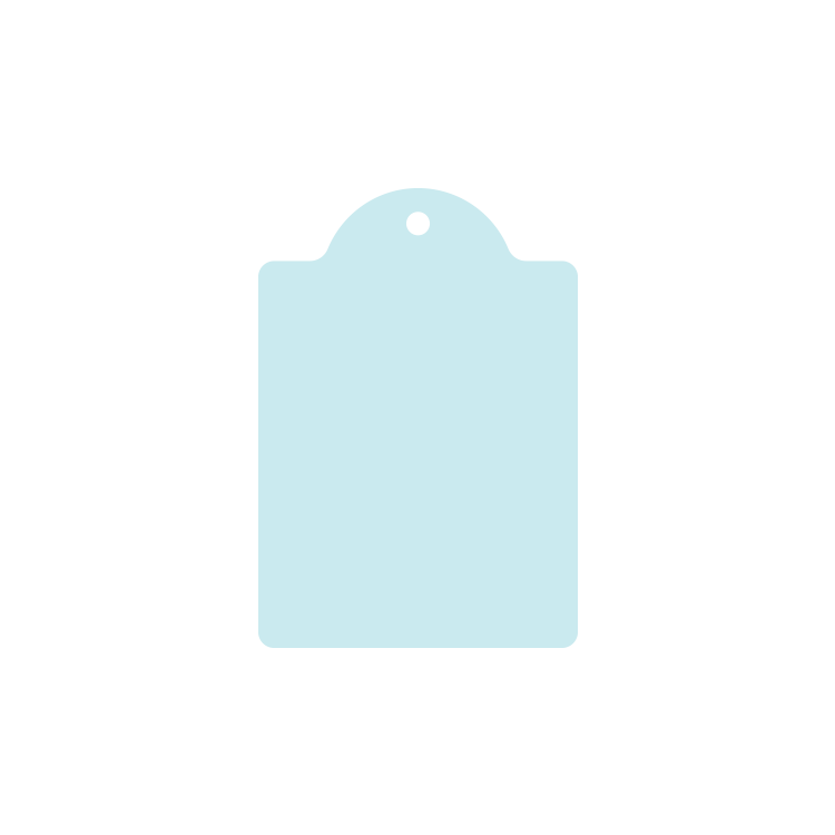 Promo Tag Card Stock 12 pt 01 - 15 sq in White (Stock Shape #) Digital Print 5