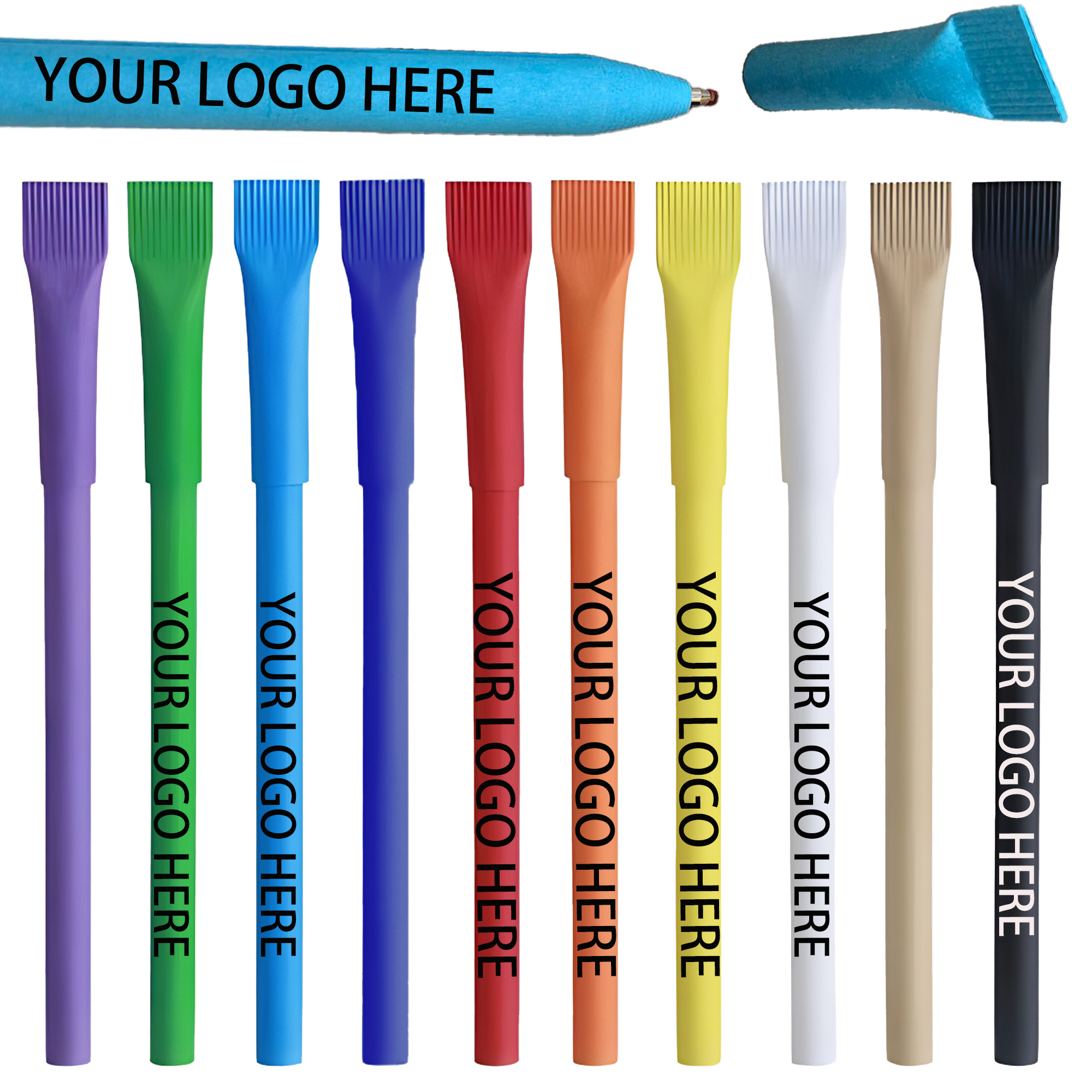 Assorted Colors Eco Conscious Kraft Paper Ballpoint Pen 3