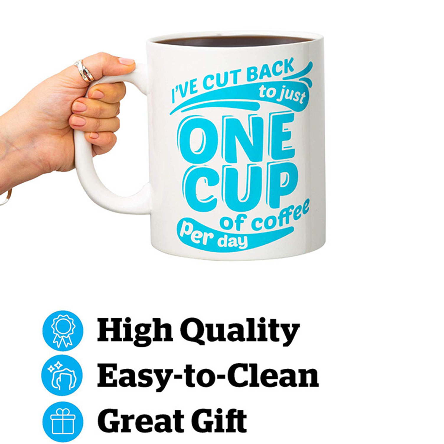 64oz Wide Mouth Ceramic Mug w/ Handle 12