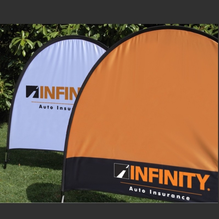 Half Moon Banner™, Pop Up A Frame - 34.5"W x 36"H 1