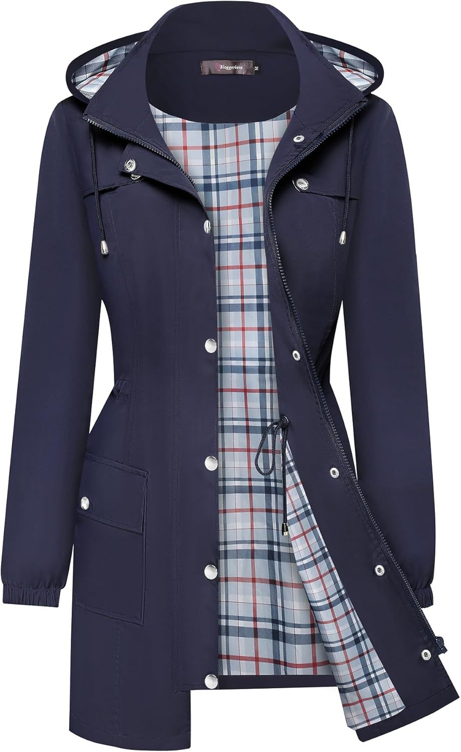 Women's Long Hooded Rain Jacket 9