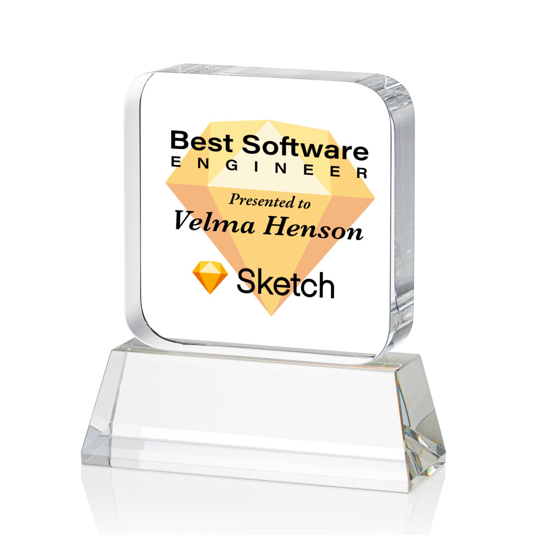 Flamborough VividPrint™ Award on Base - Clear 9