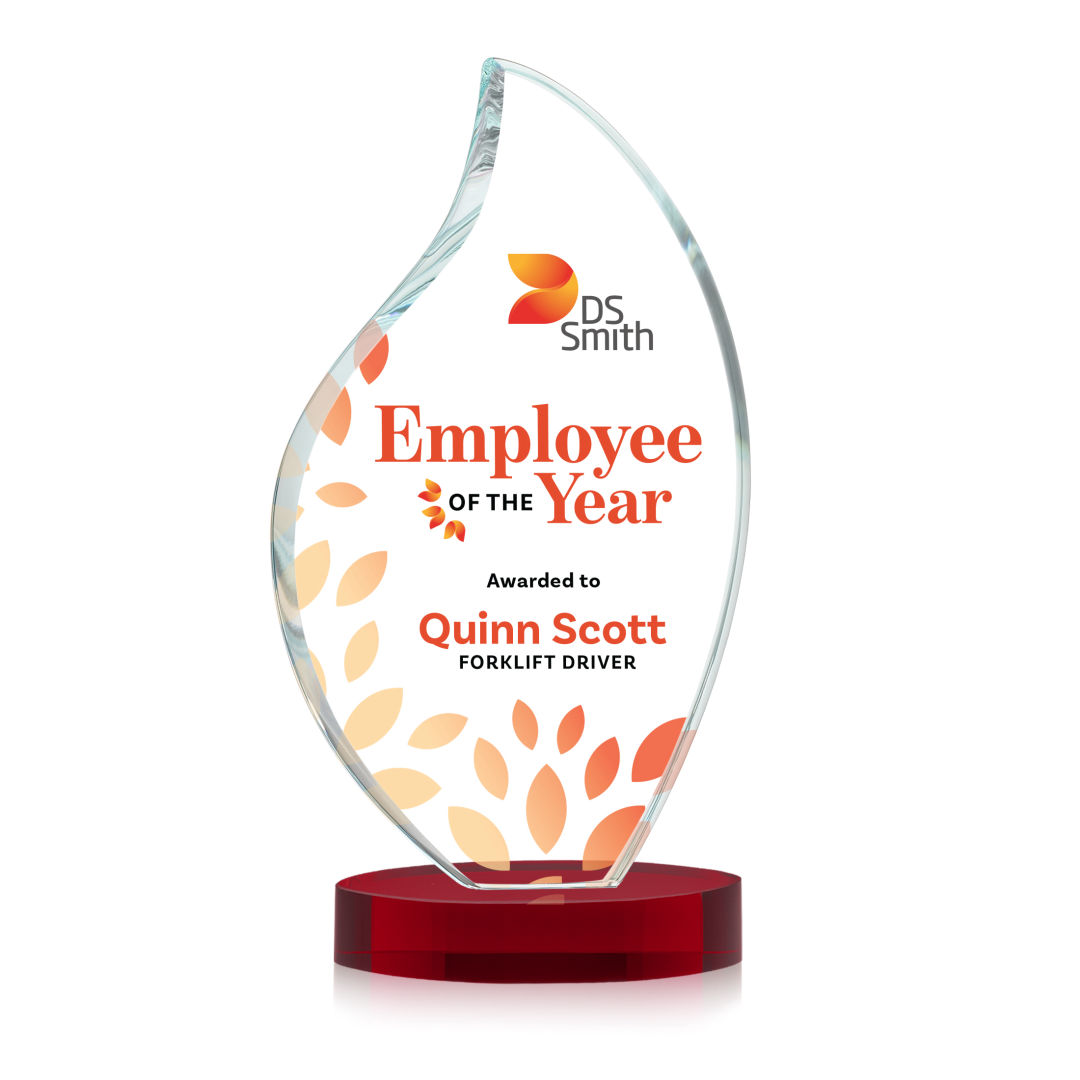 Odessy Flame VividPrint™ Award on Alberton Base - Red 10