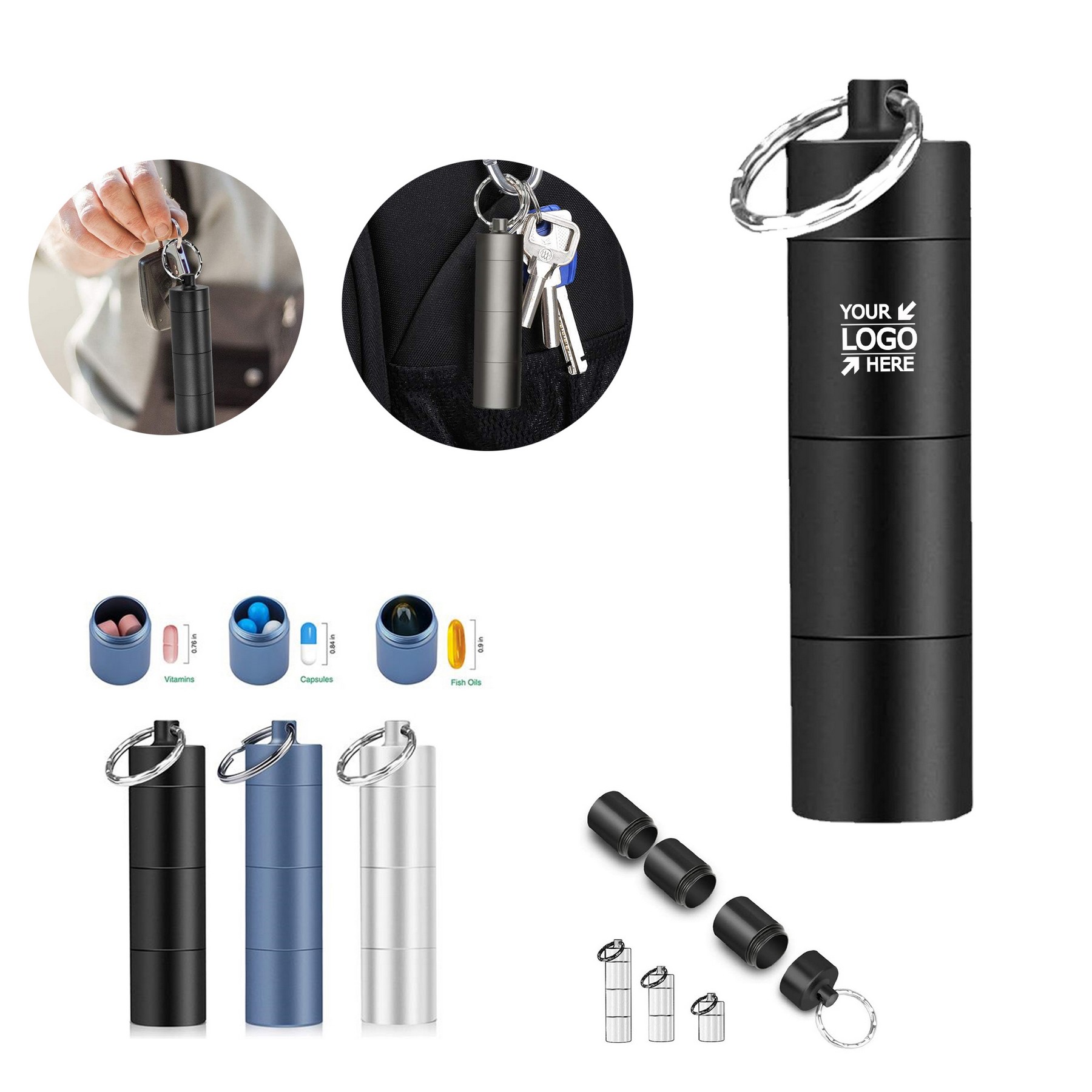 Detachable Aluminum Pill Box