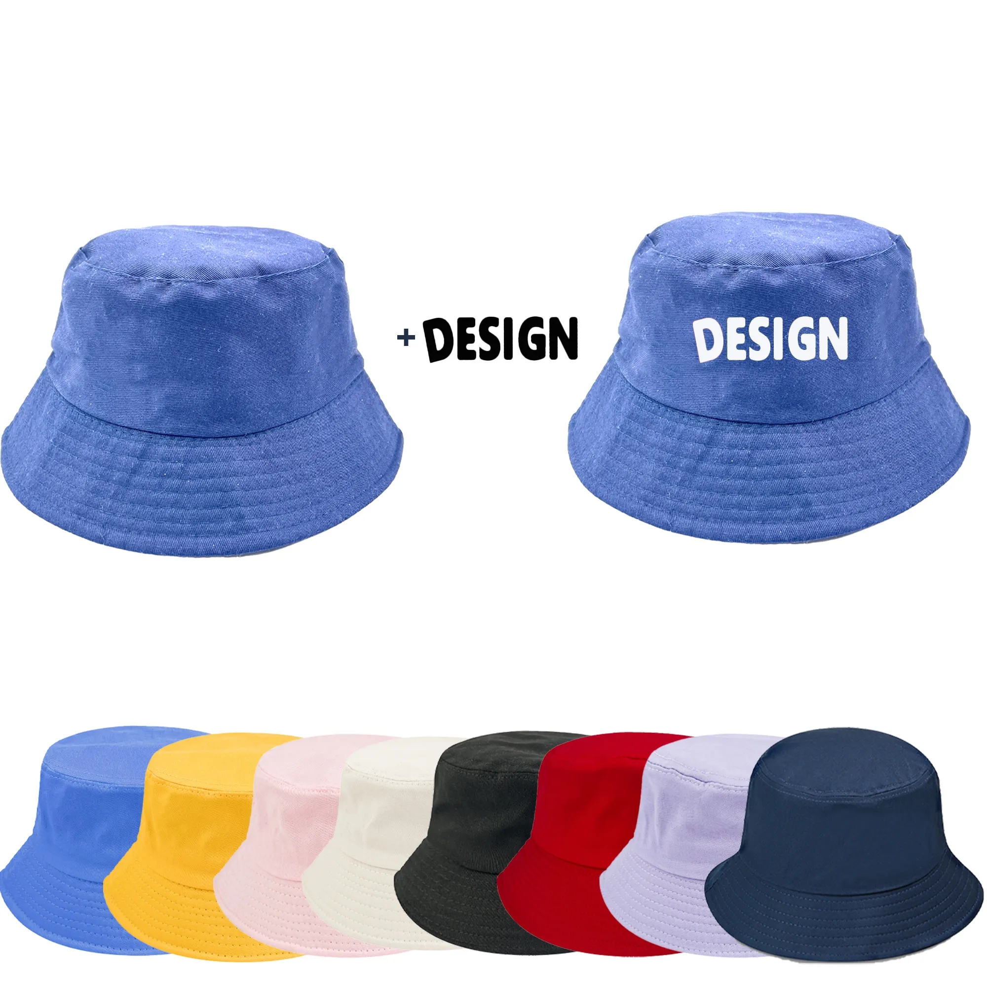 Cotton Bucket Hats Summer Beach 1