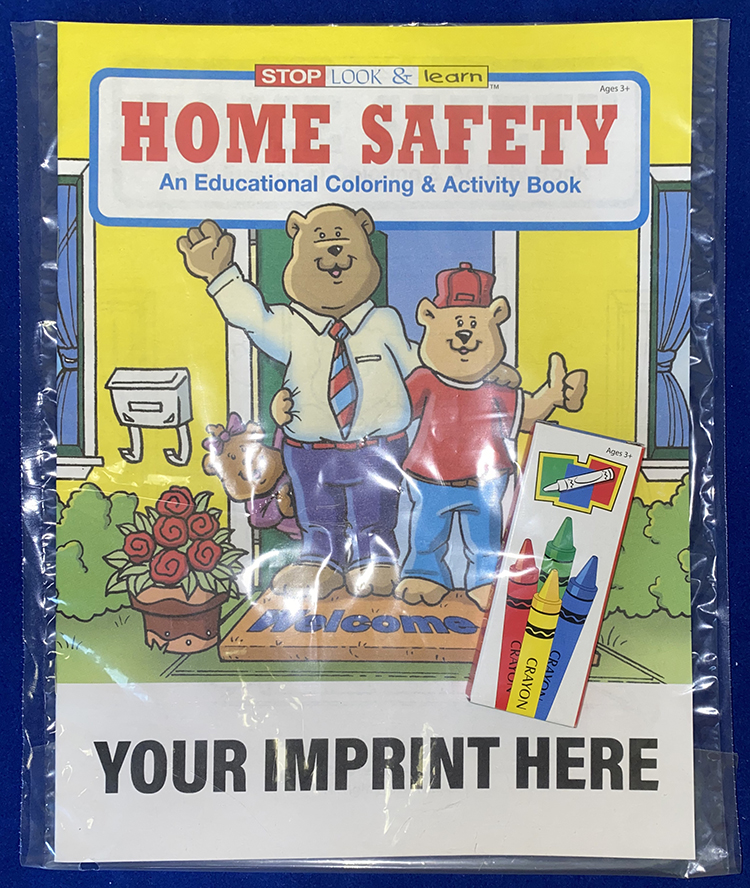 COLORING SET - Home Safety Coloring Book Fun Pack 2