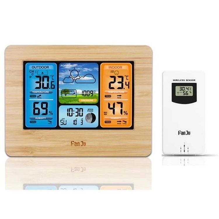 Wireless Weather Station Clock With Outdoor Sensor 3