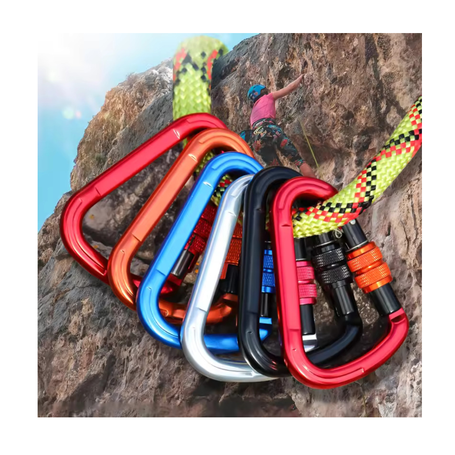 Triangle Shape Screw Gate Carabiner 2