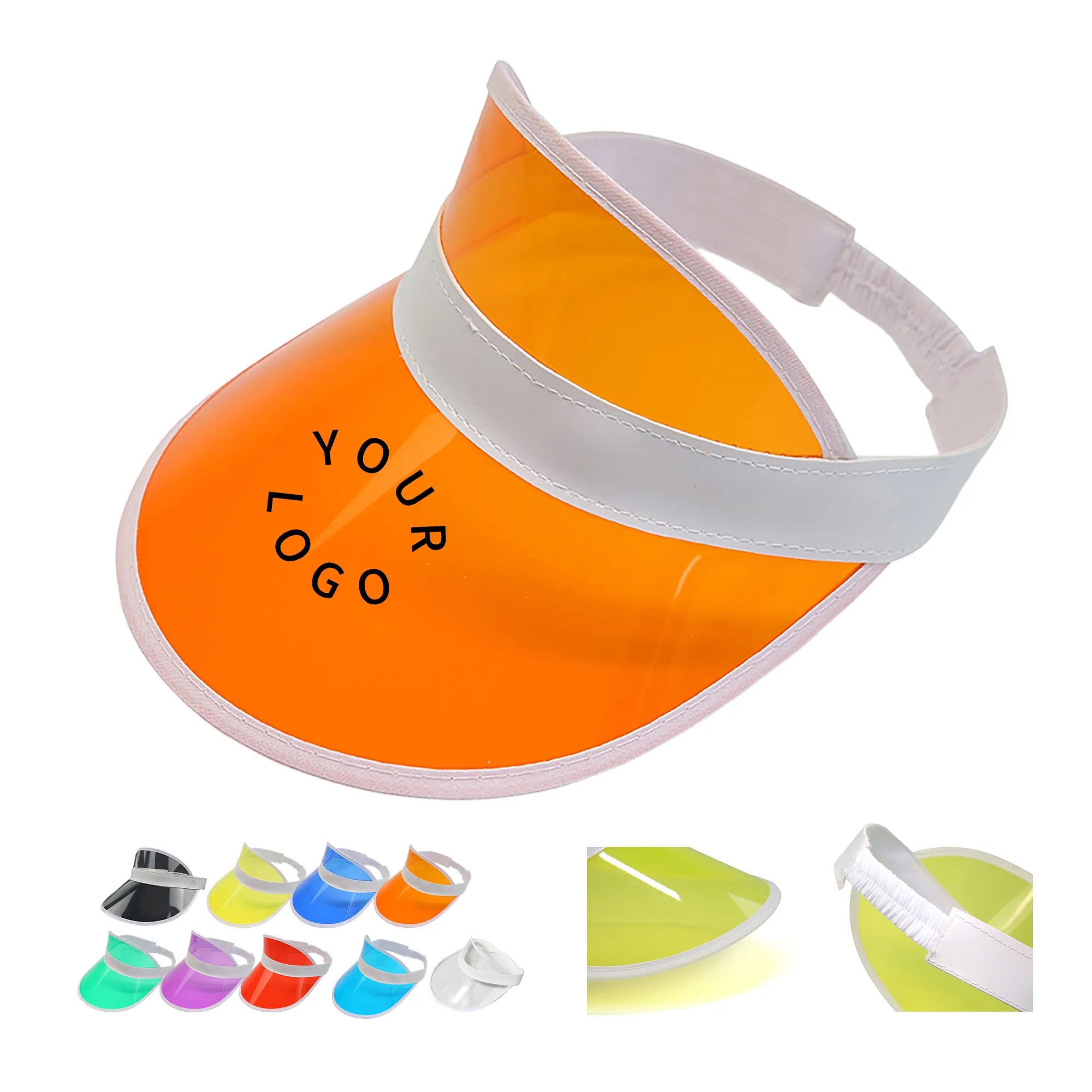 Visor Hat PVC Durable Waterproof and Windproof 4