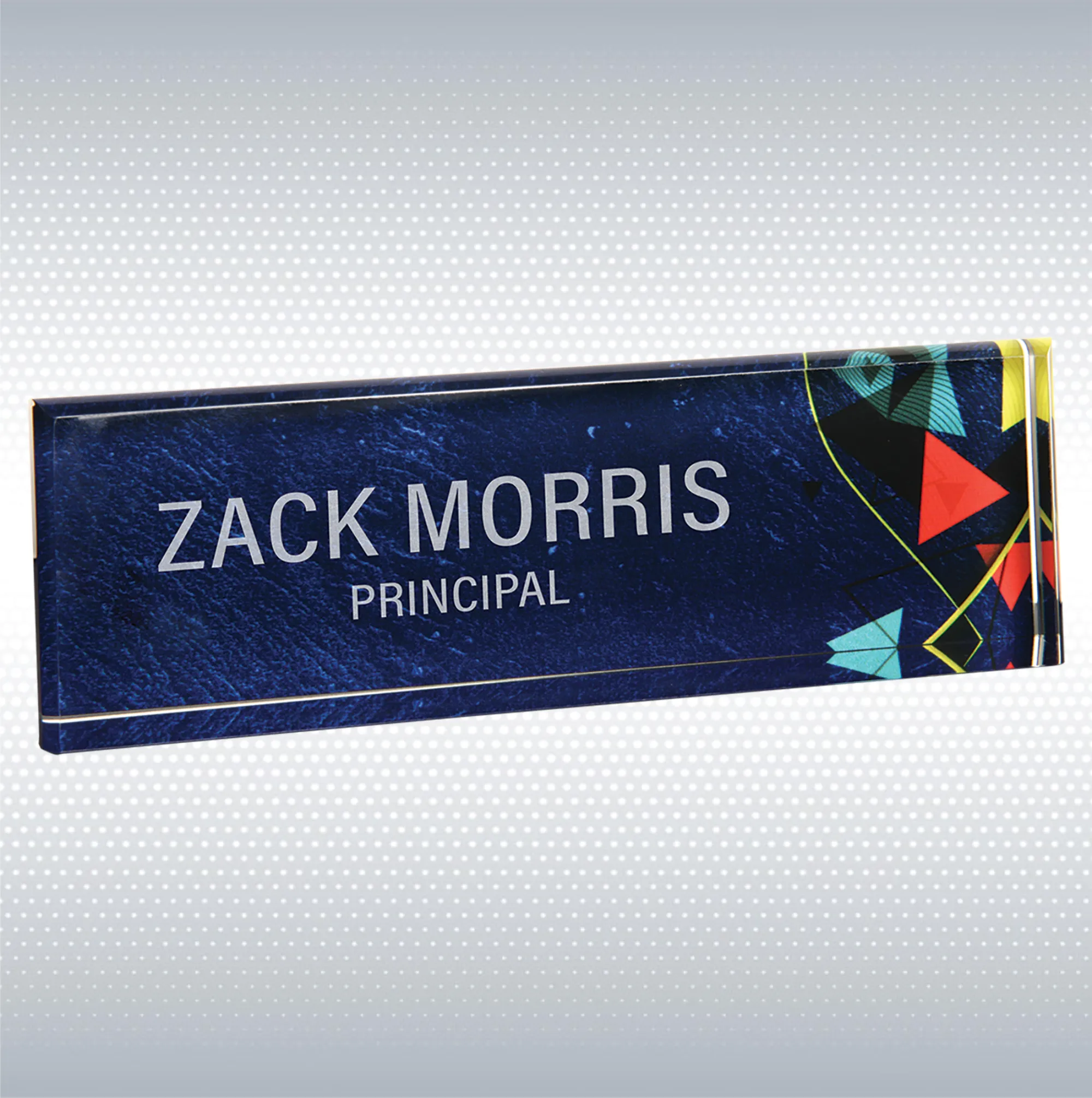 9 1/2" x 2 3/4" Artiste Marble Acrylic Name Bar 1