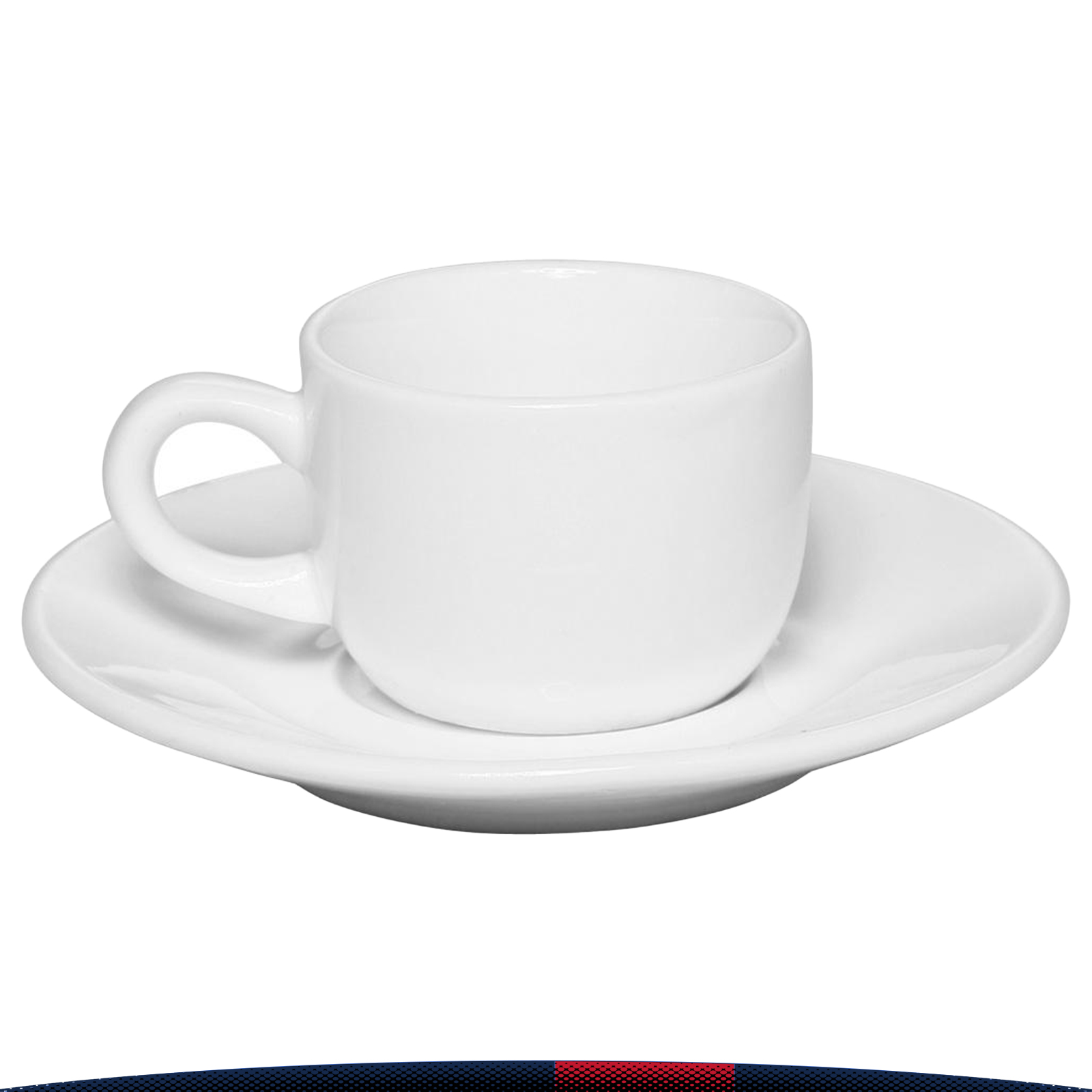 2.5 oz. Flarble Porcelain Cups with Saucer 5