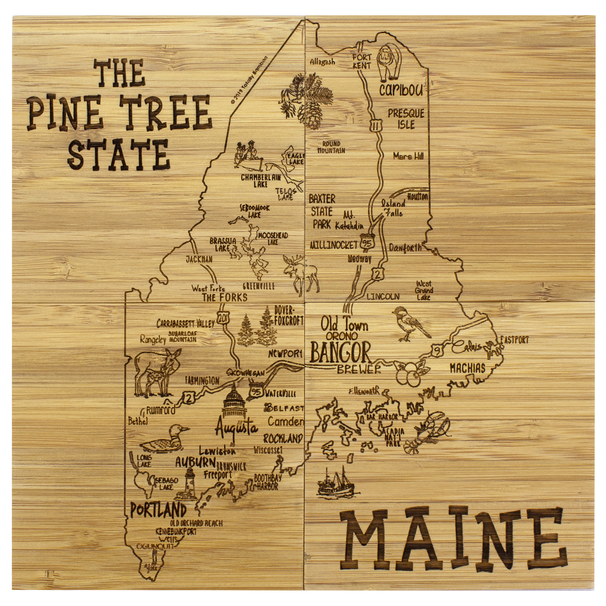 Maine Puzzle Coaster Set 12