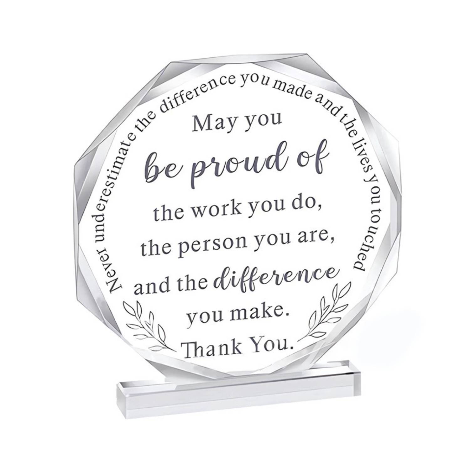 Octagon Acrylic Transparent Award 4