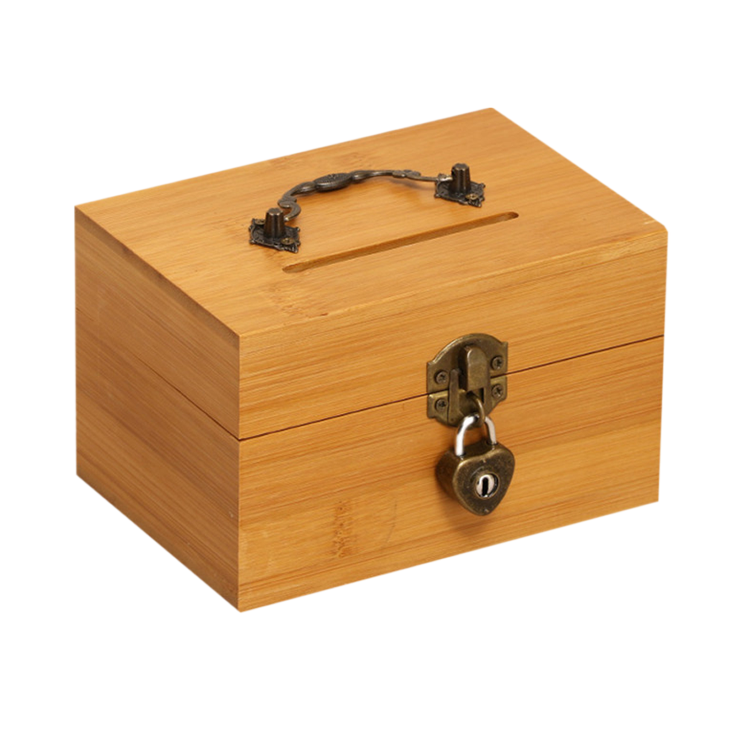 Wooden Vintage Lockable Money Box 3