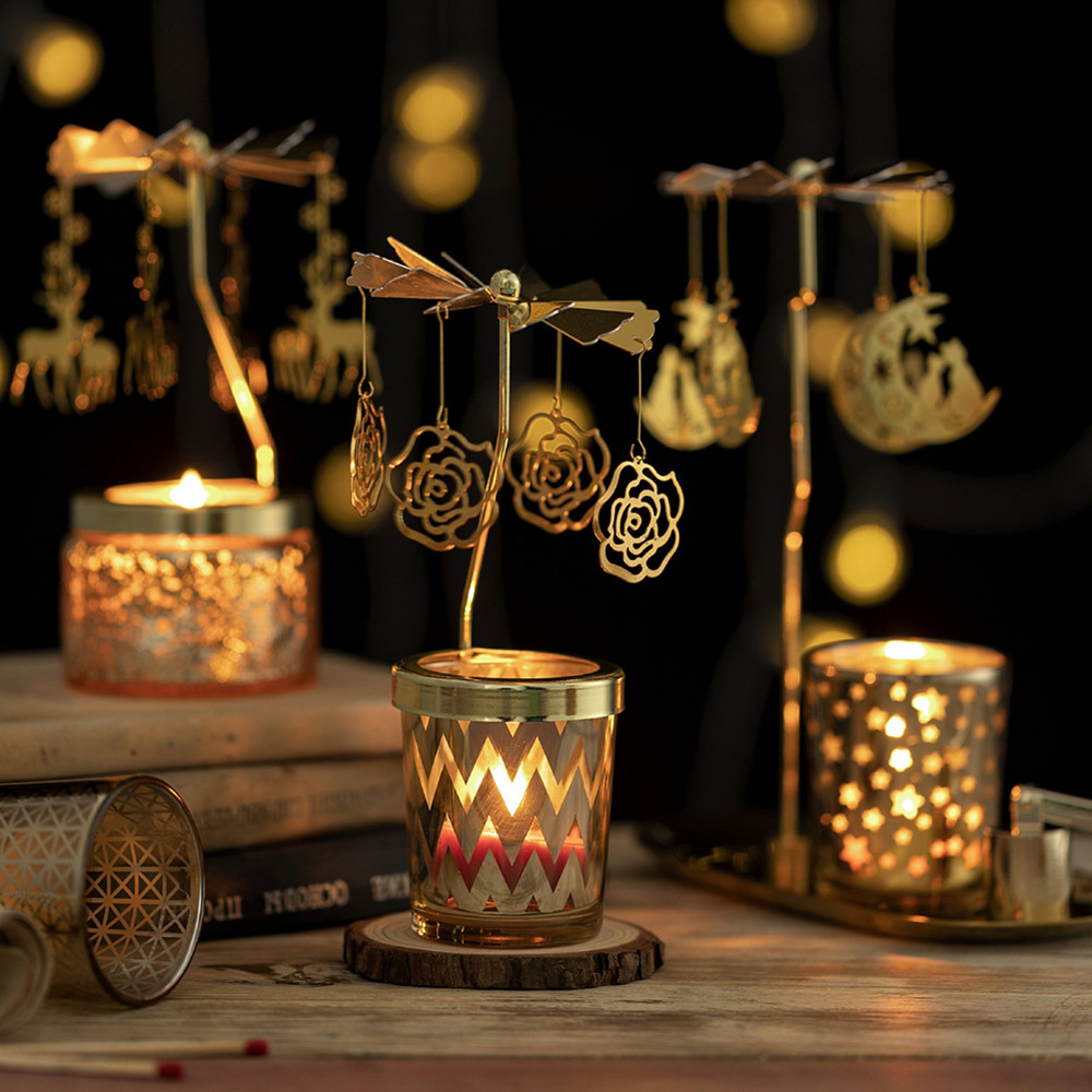 Rotary Glass Candle Holder 6