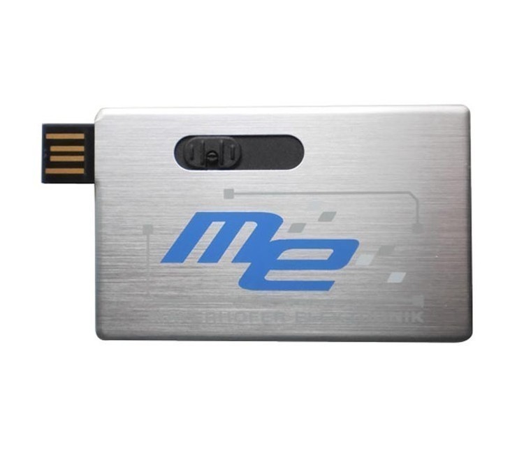 Retractable Metal Credit Card USB Flash Drive 2