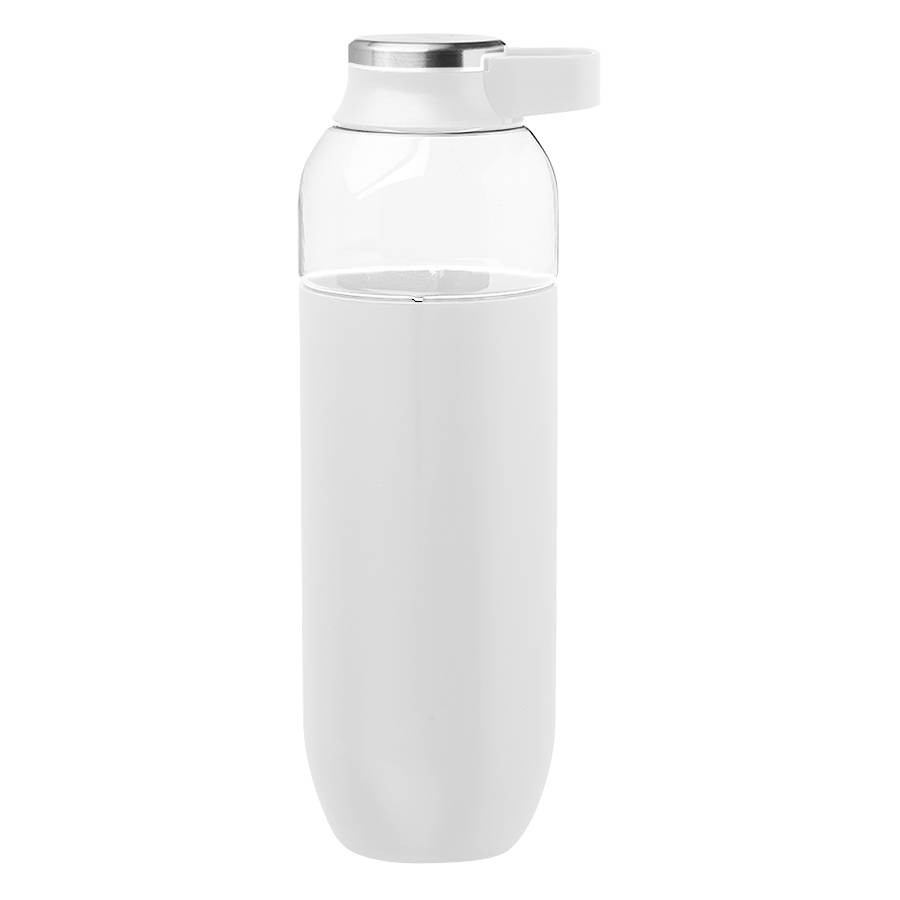 Plastic Water Bottle with Solid Color Half Wrap - Single 14