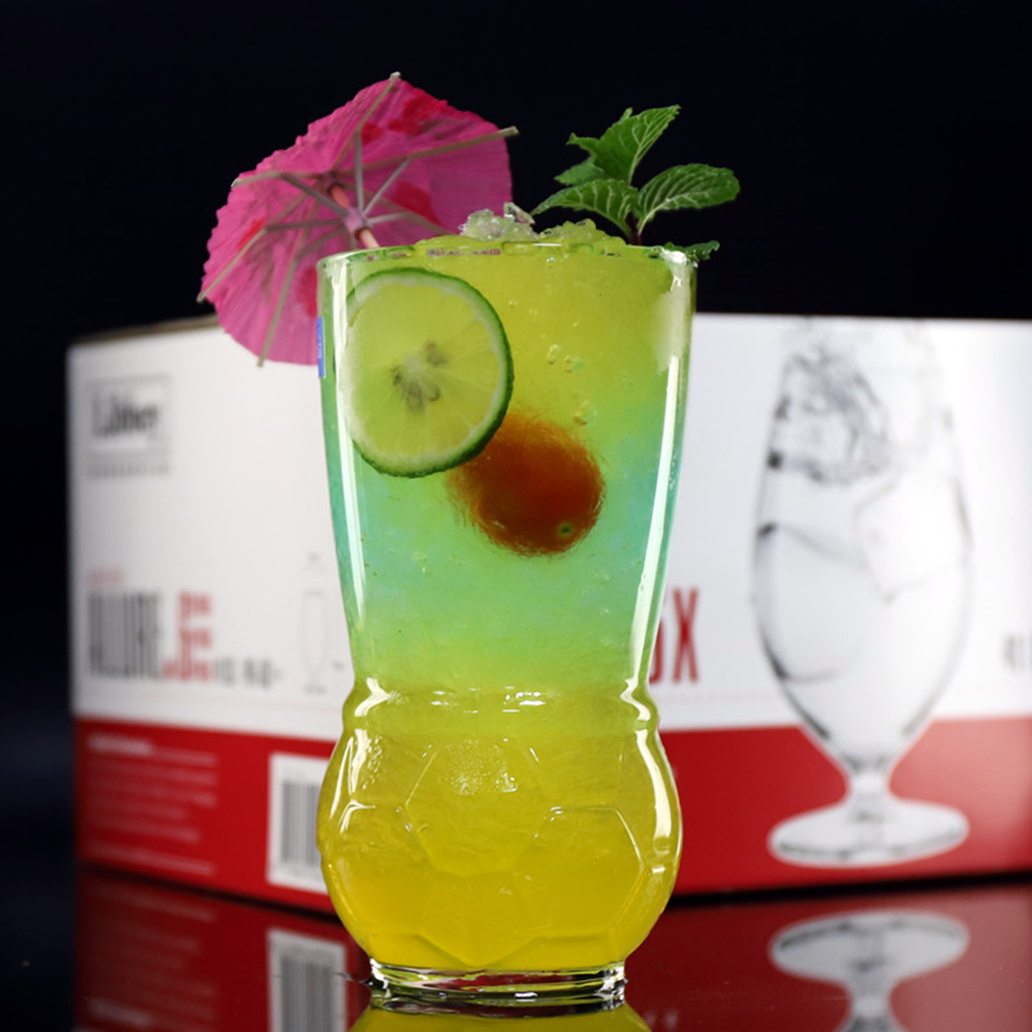 15Oz Football-Themed Transparent Glass Tumbler 2
