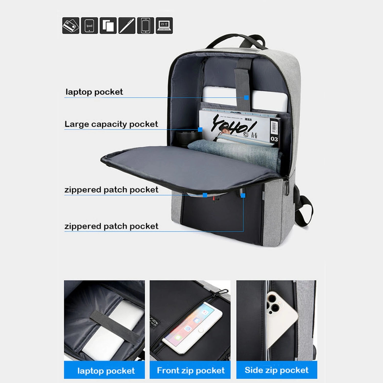 Multifunctional Large Capacity Casual Backpack 3
