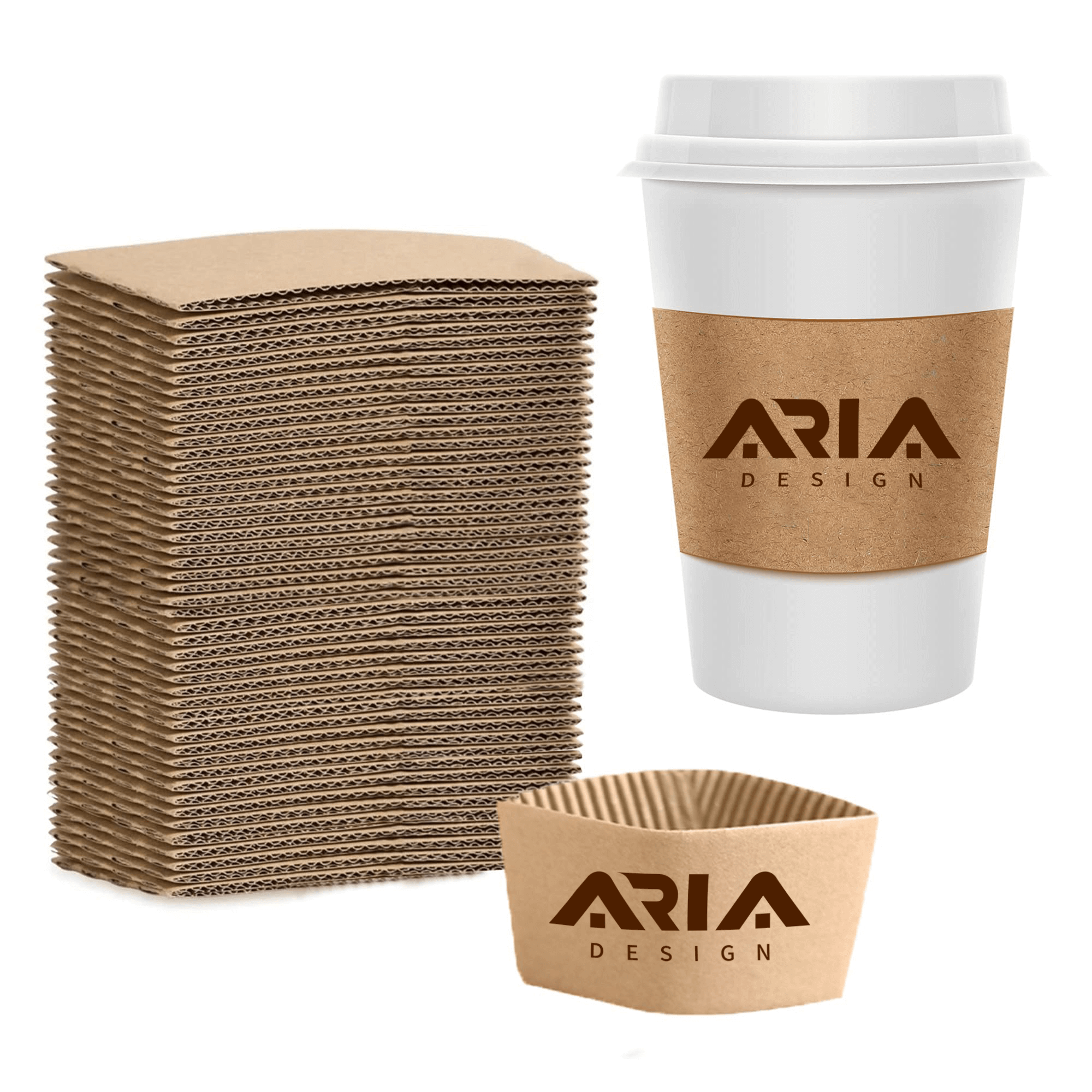 Custom-Made Premium Kraft Paper Cup Sleeves 1