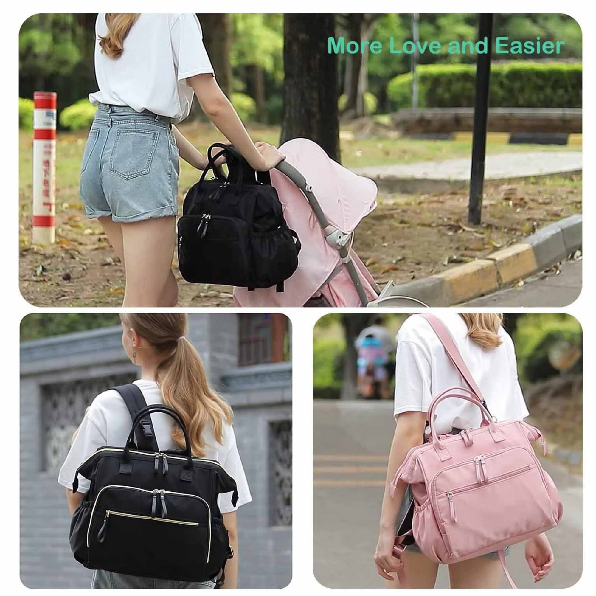 3-in-1 Convertible Diaper Backpack Tote 12