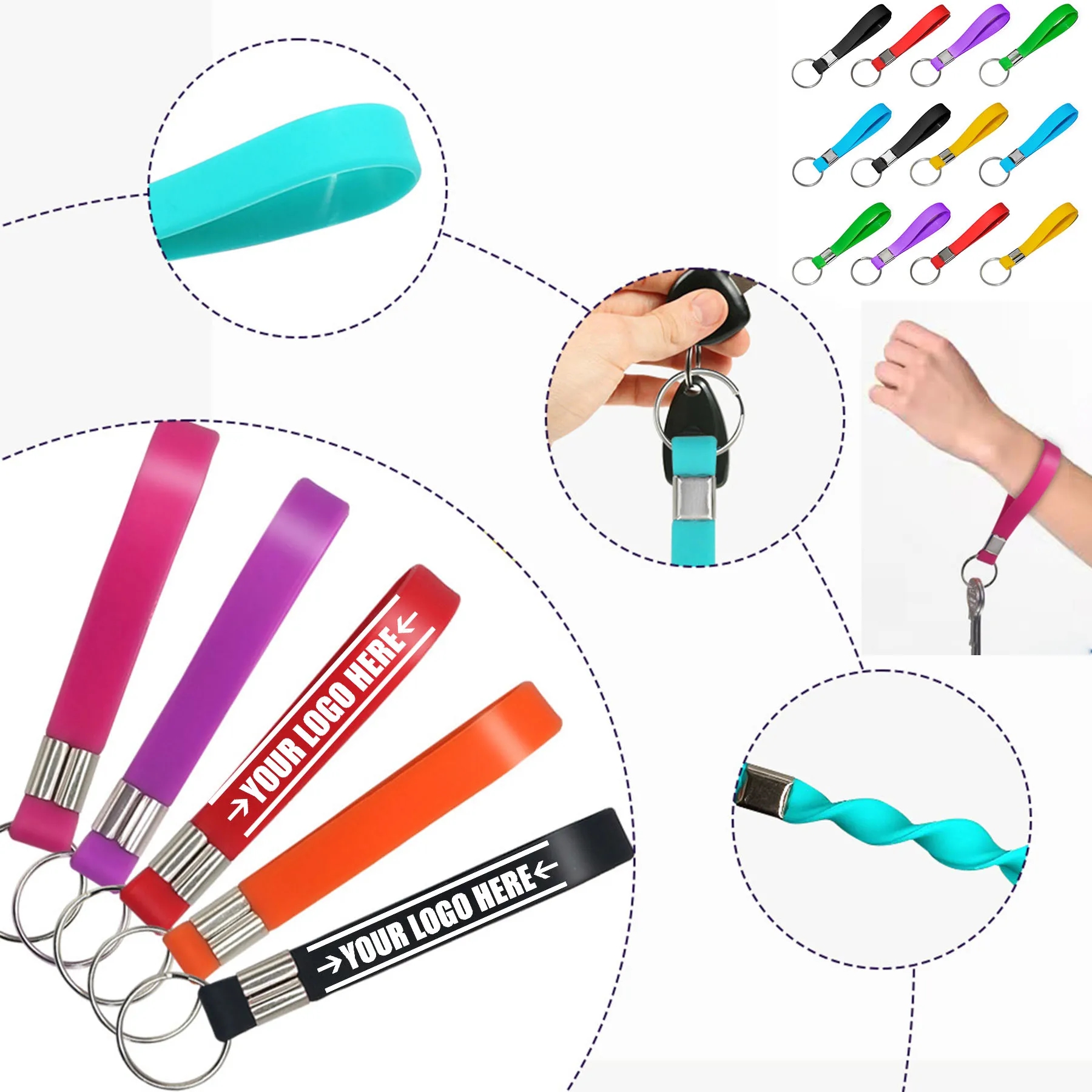 Colorful Silicone Keychain 10