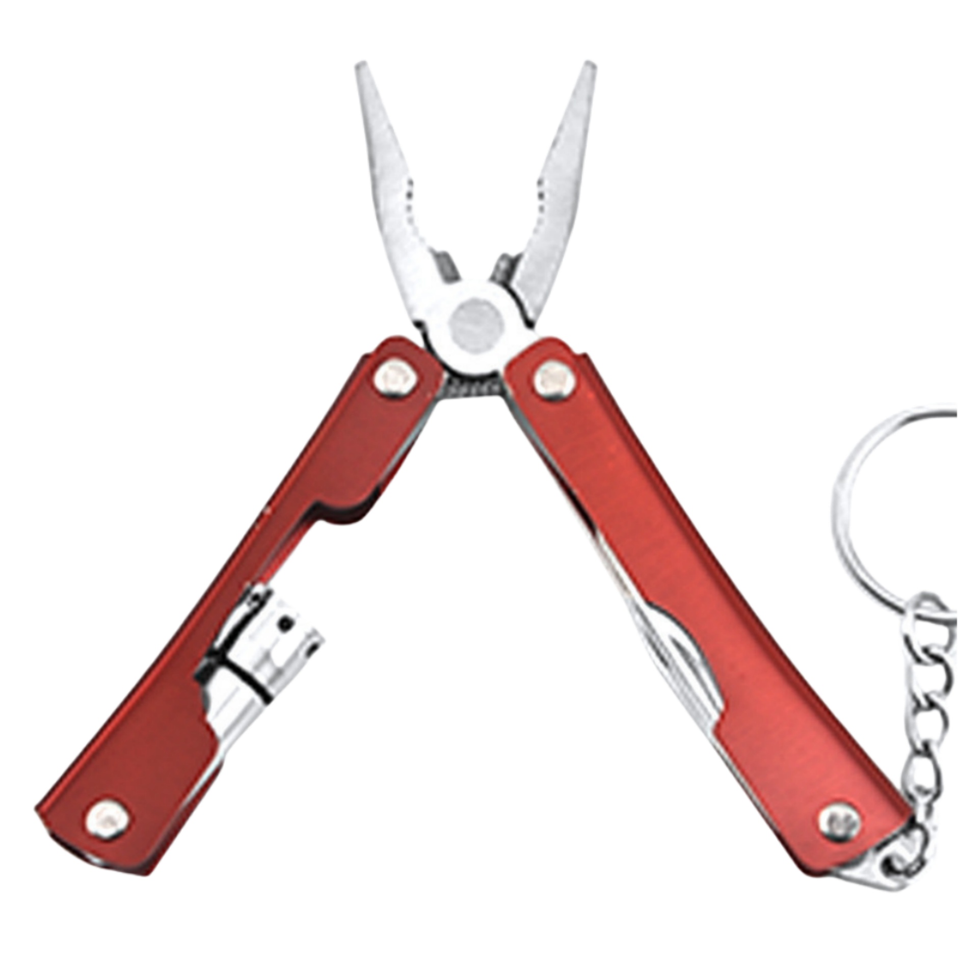 Stainless Steel Multi-Tool Folding Pliers with Mini Flashlight 10