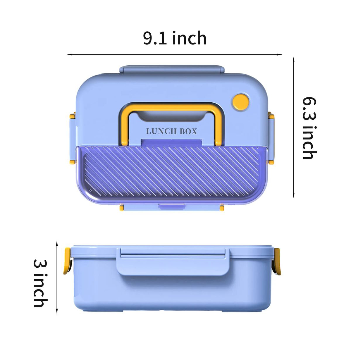Plastic Lunch Box with Leak Resistant Detachable Cover 6