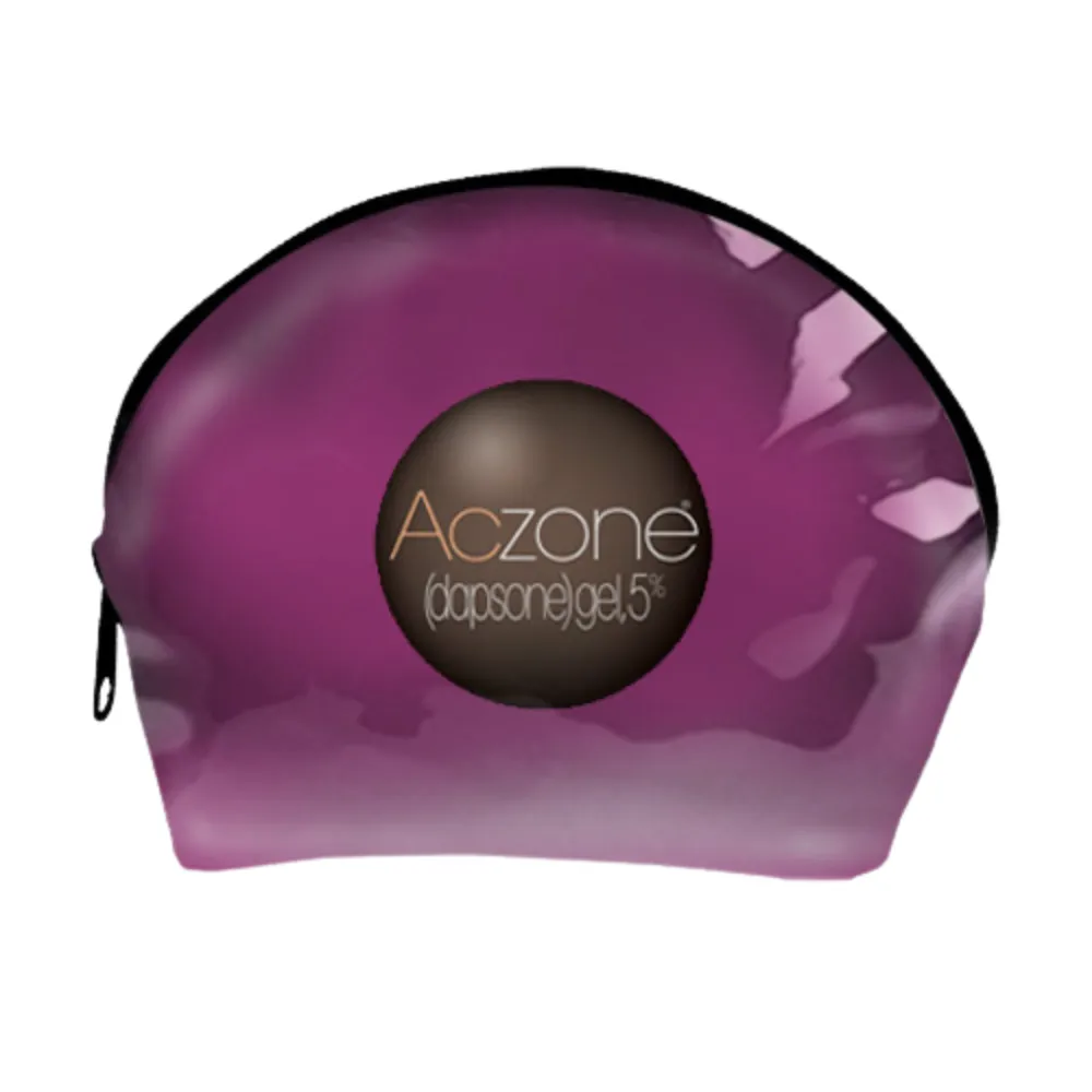 Half Moon Cosmetic Pouch with Clear Vinyl Overlay 3