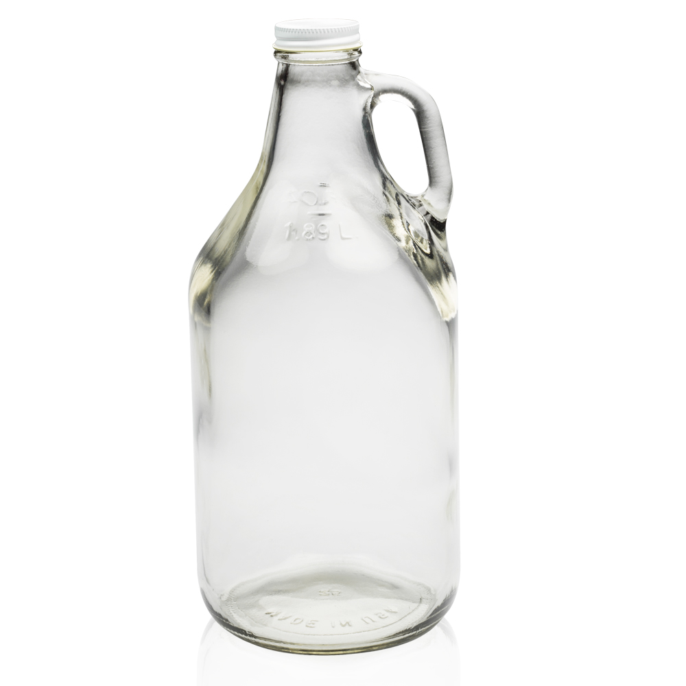 64 oz. Clear Glass Beer Growlers