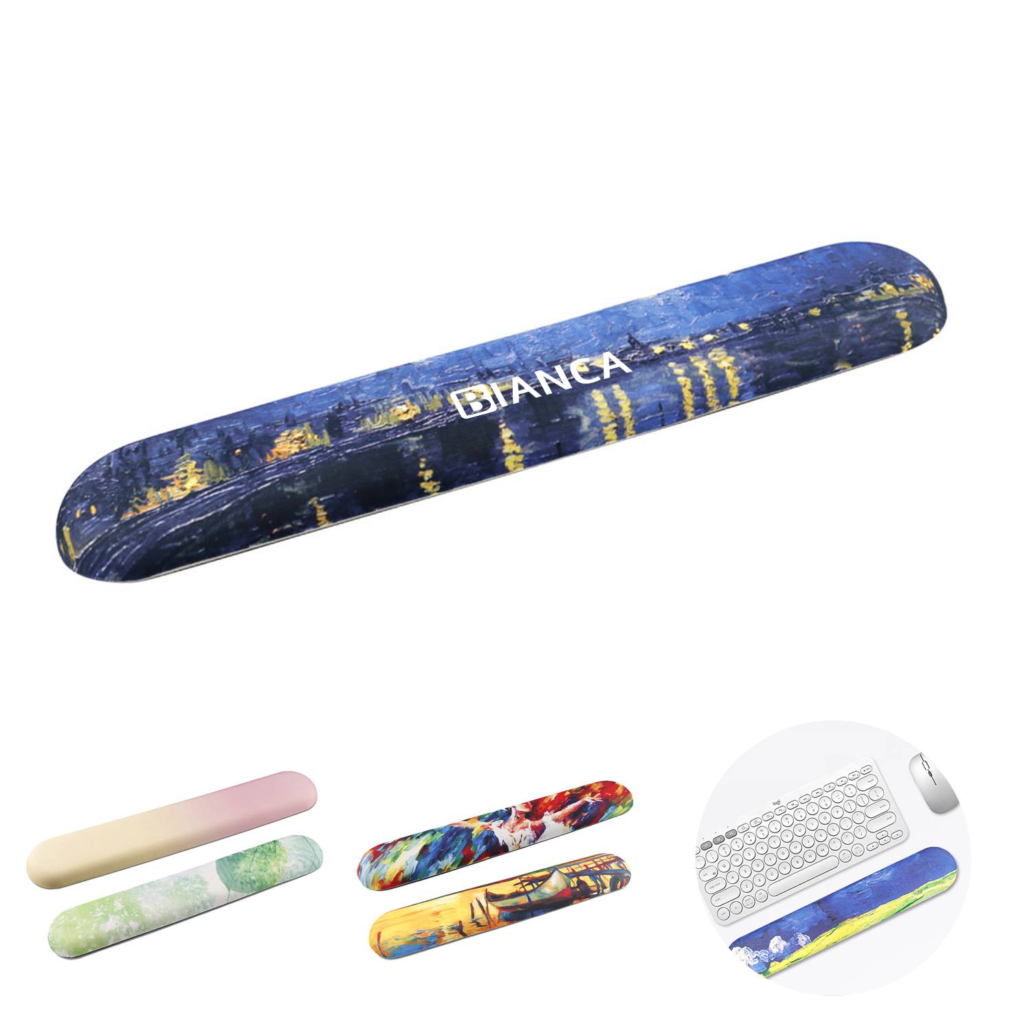 Gel Memory Foam Set Keyboard Wrist Rest Pad 1