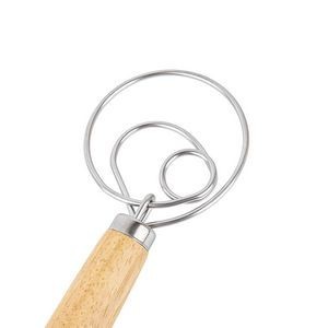 Dough Whisk With Wooden Handle 17