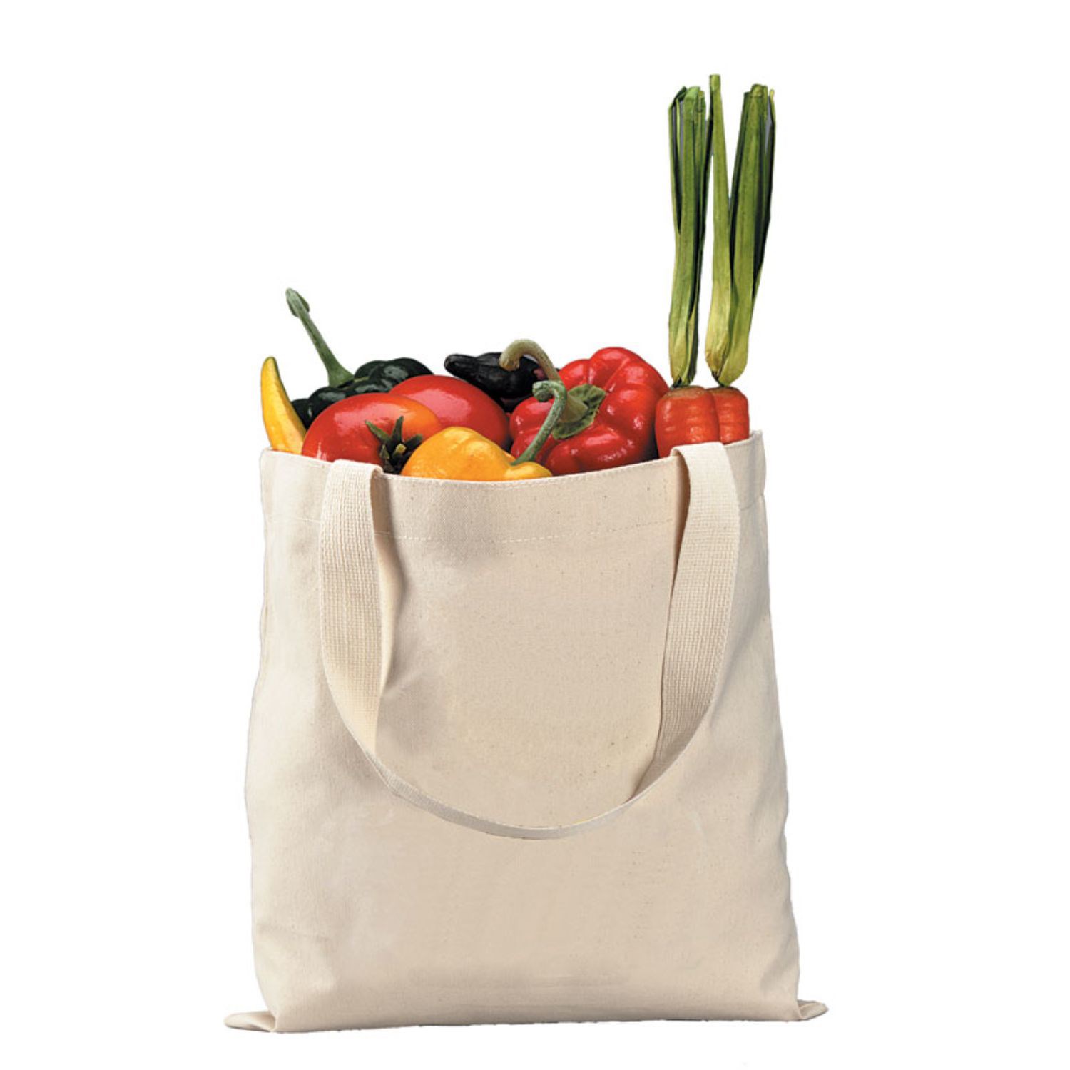 12 oz. Heavy Cotton Canvas Tour Tote Bag w/ Bottom Gusset USA Decorated (15" x 16") 4