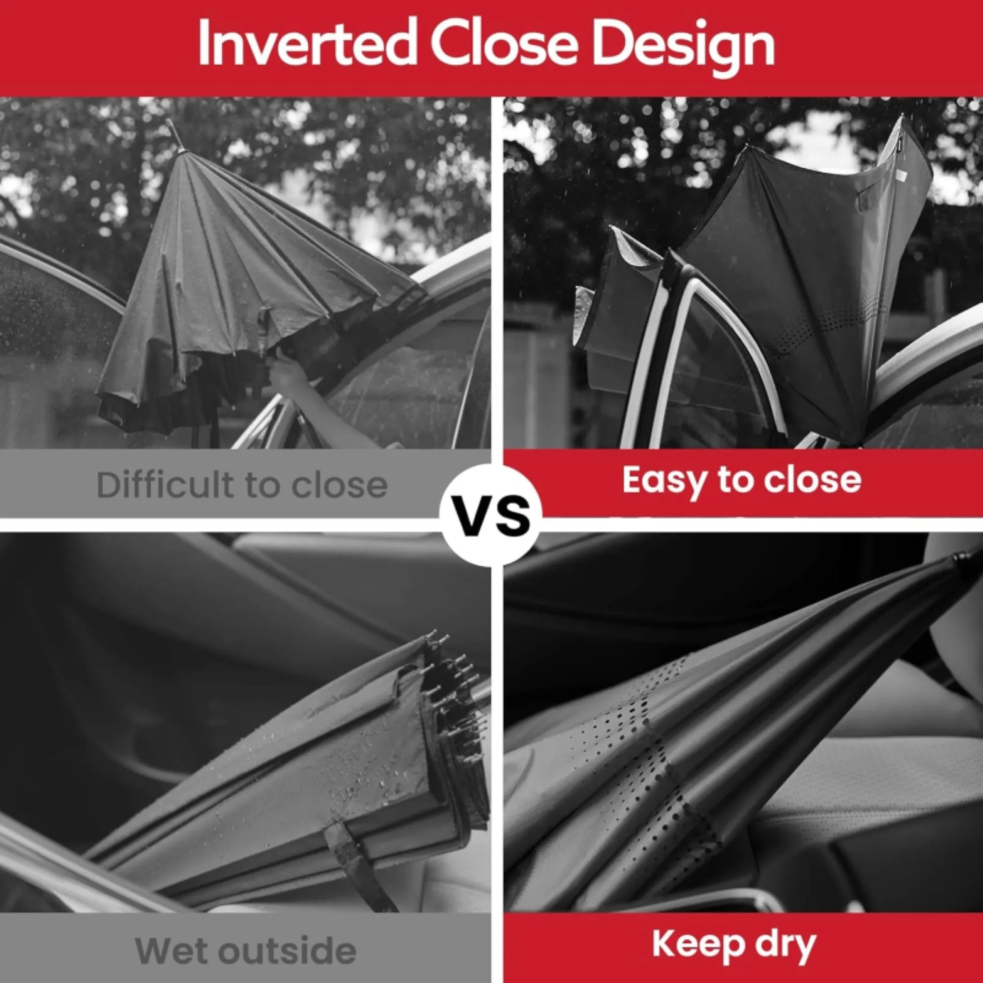 C-Type Handle Reverse Opening Car Umbrella 4